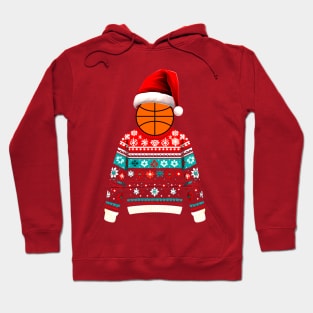 Ugly Christmas Sweater Basketball #3 Hoodie